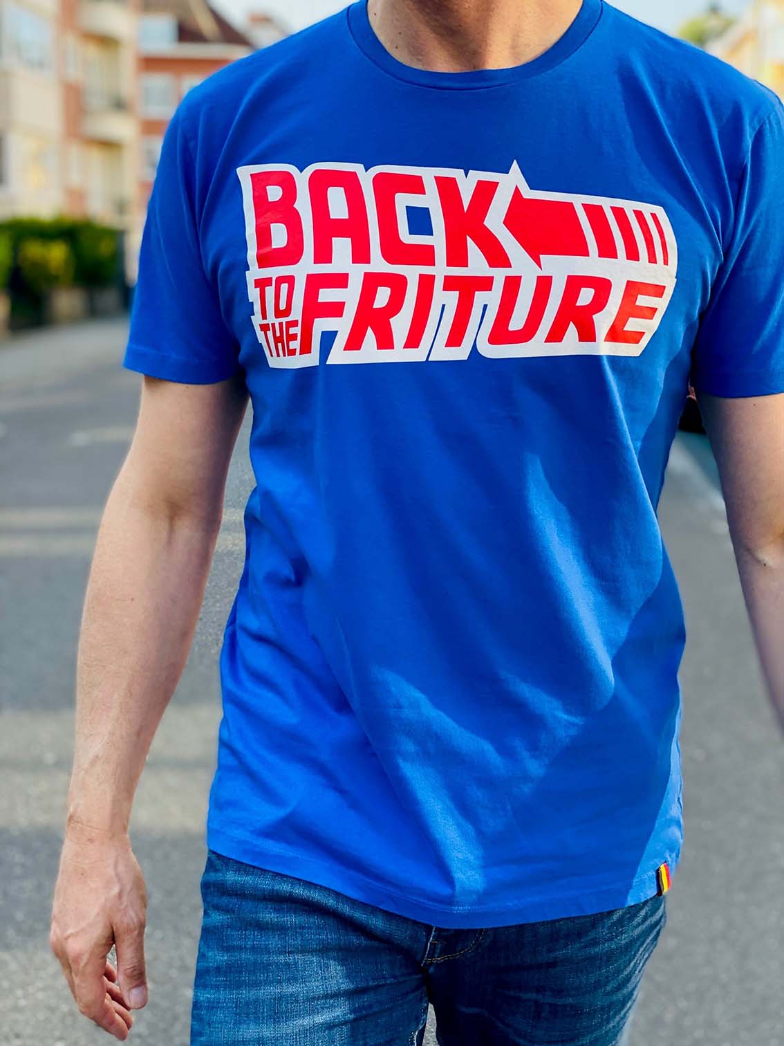T-shirt Back to Friture elektrisch blauw - Bshirt
